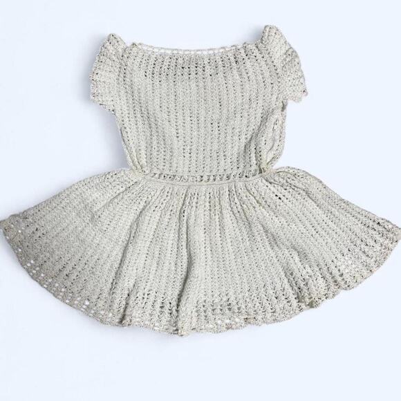 3 6 months vintage bundle baby girl handmade crochet dress Italian Renzo sweater - Picture 4 of 6
